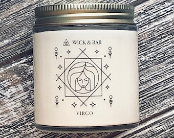 Virgo - scented soy candle or soy wax melts