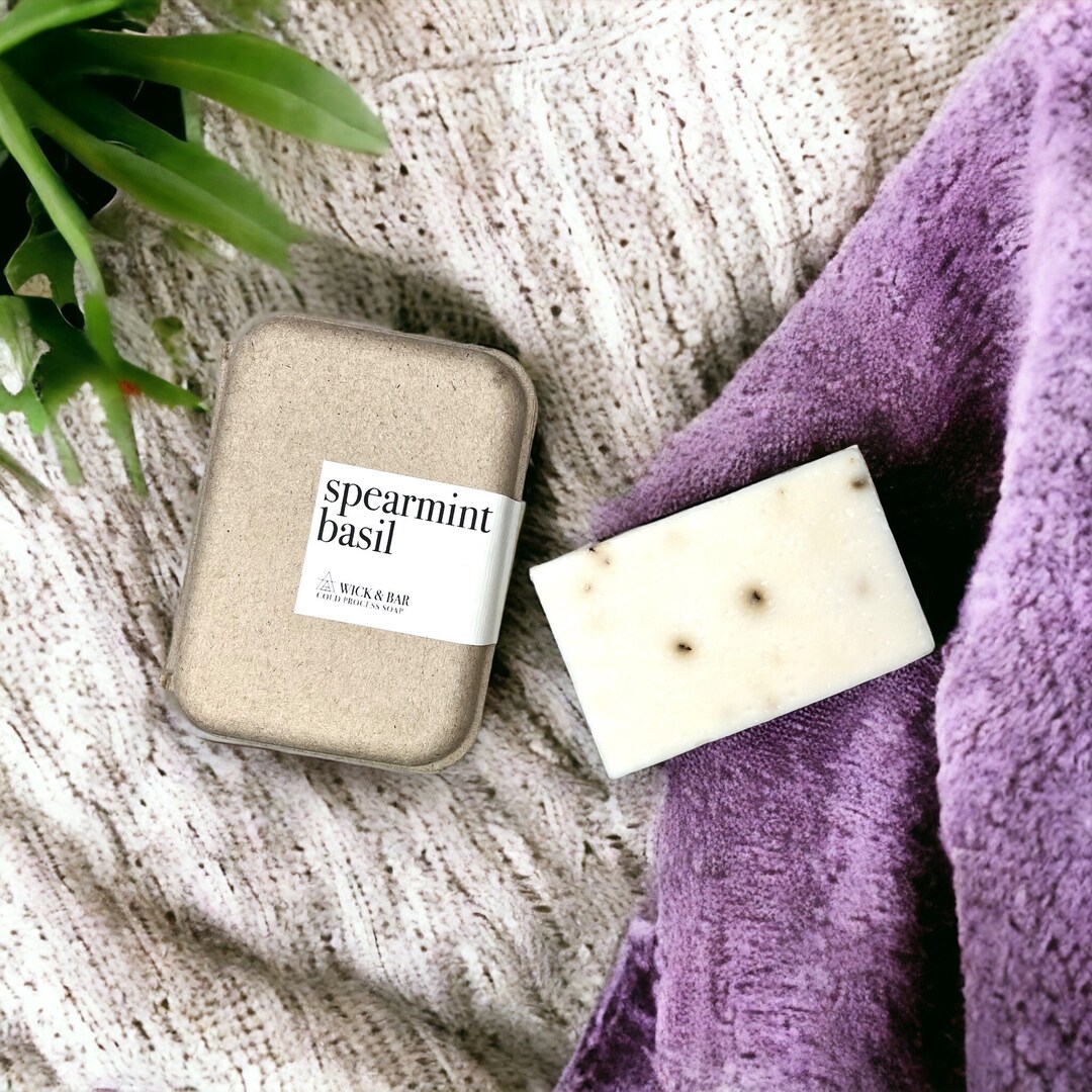 SPEARMINT BASIL Cold Processed Soap Bar - Etsy