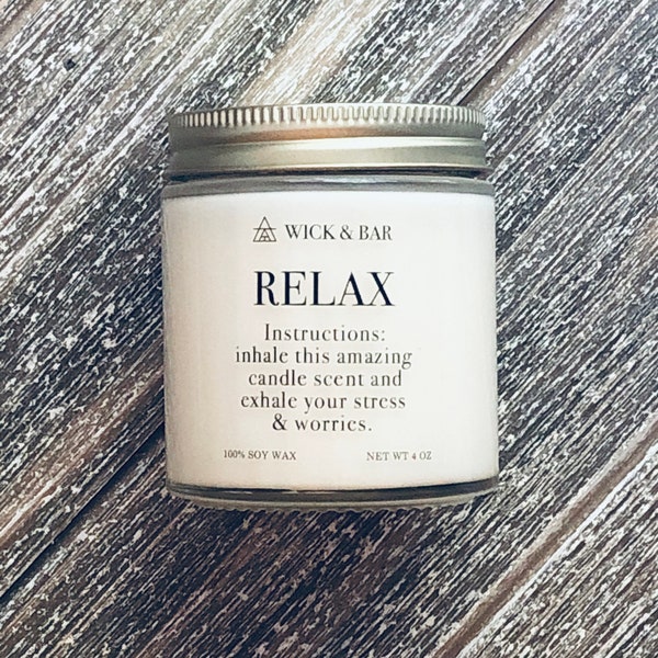 Relax - scented soy candle or soy wax melts