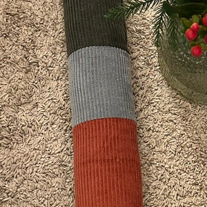 Corduroy draft excluders in various sizes and colors, wind and cold protection, cozy and energy-saving Patchwork Christmas