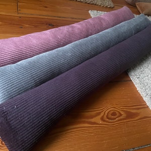 Corduroy draft excluders in various sizes and colors, wind and cold protection, cozy and energy-saving image 5