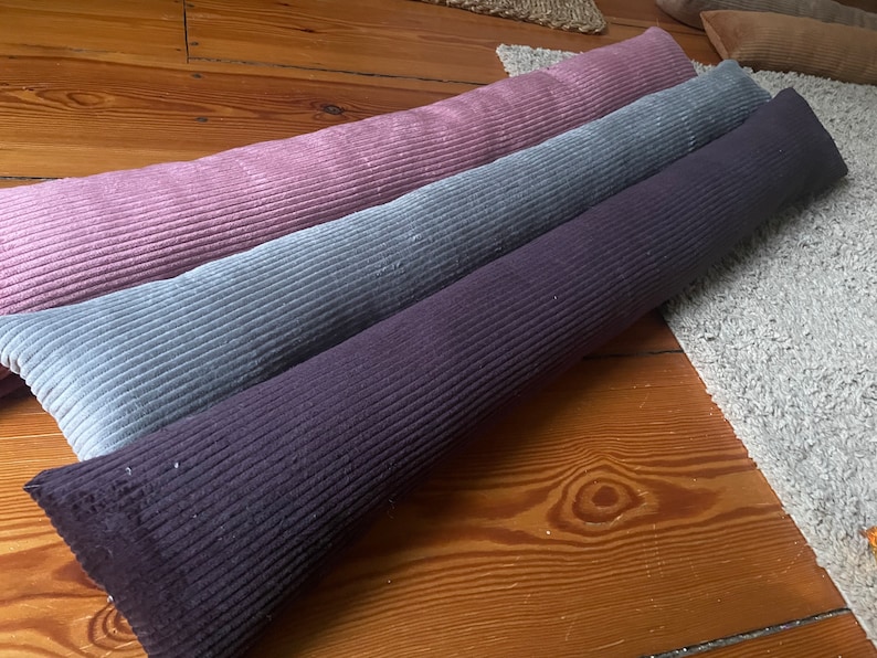 Corduroy draft excluders in various sizes and colors, wind and cold protection, cozy and energy-saving image 5