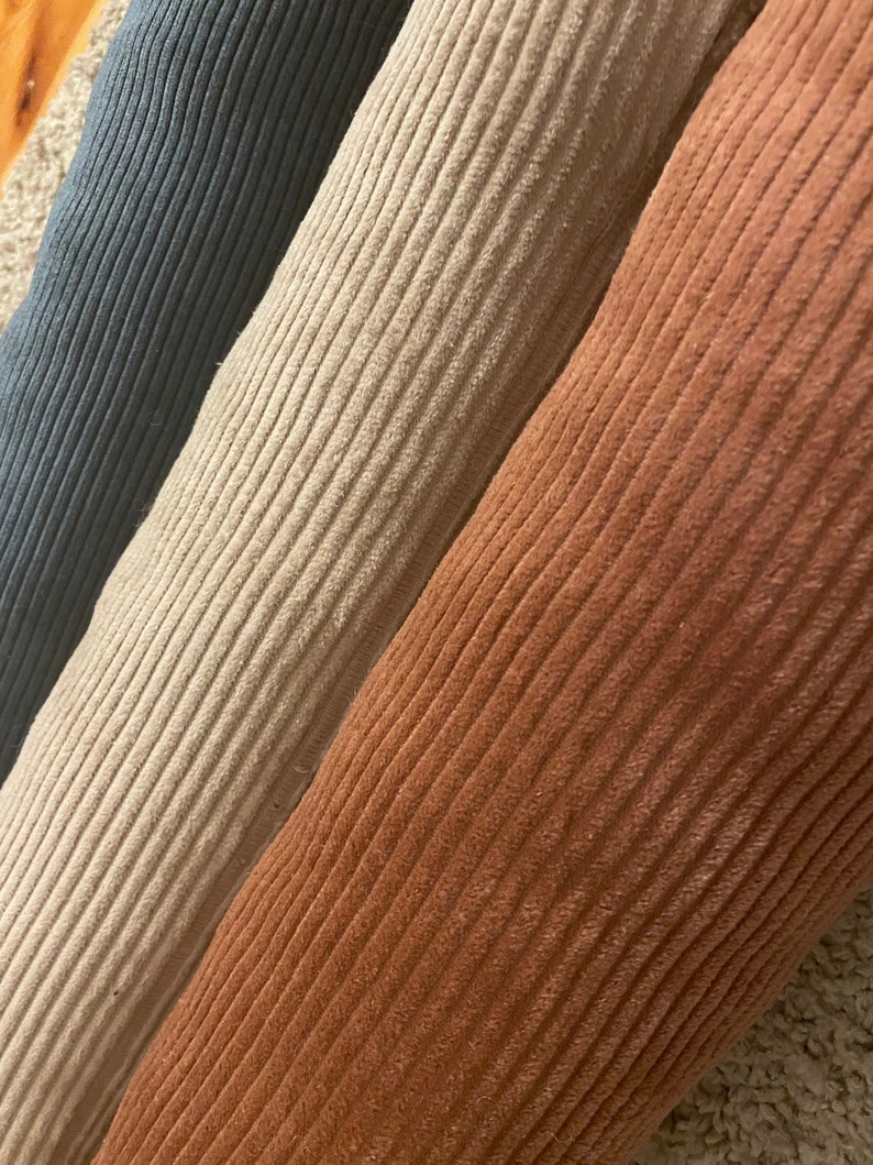 Corduroy draft excluders in various sizes and colors, wind and cold protection, cozy and energy-saving image 2