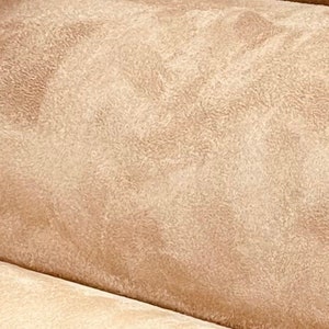 Draft excluder made of robust and high-quality imitation suede, stylish and energy-saving draft excluder, various lengths and colors Beige