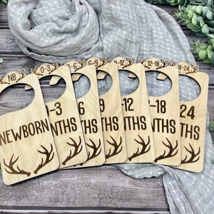 Nursery Closet Dividers/Hunter Baby Closet Divider/Buck Baby Cloths Organizer/Country Baby Clothes Organizer/Deer Baby Cloths Organizer