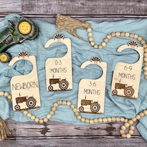 Nursery Closet Dividers/Tractor Clothes Dividers/Farm Theme Closet Organizers