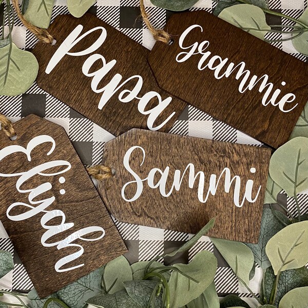 Stocking Name Tag - Etsy