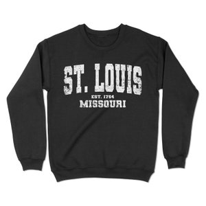 St. Louis, Missouri Sweatshirt. Saint Louis, MO Vintage Unisex Crewneck Sweatshirt. YC