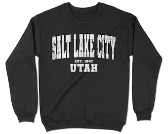 Salt Lake City, Utah Sweatshirt. Salt Lake City, UT Vintage Unisex Crewneck Sweatshirt.