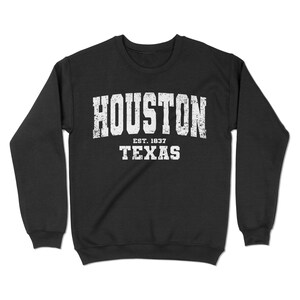 Houston, Texas Sweatshirt. Houston, TX Vintage Unisex Crewneck Sweatshirt. YC