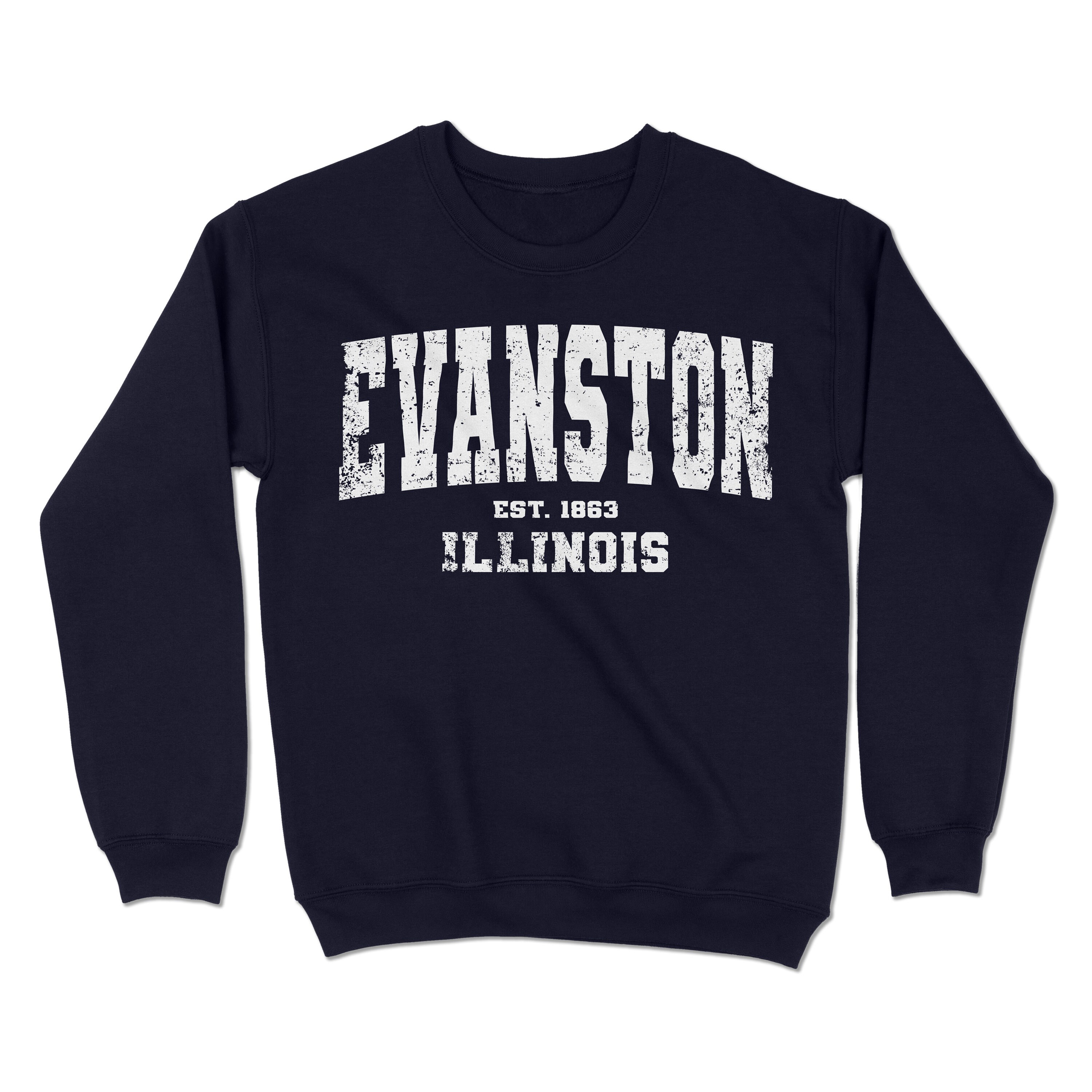 Evanston, Illinois Sweatshirt. Evanston, IL Vintage Unisex Crewneck Sweatshirt. YC