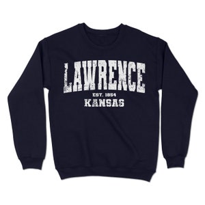 Lawrence, Kansas Sweatshirt. Lawrence, KS Vintage Unisex Crewneck Sweatshirt. YC