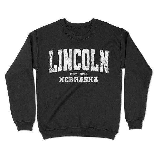 Lincoln, Nebraska Sweatshirt. Lincoln, NE Vintage Unisex Rundhals-Sweatshirt.
