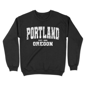 Bluza z kapturem Portland, Oregon. Bluza z kapturem unisex Vintage z okrągłym dekoltem Portland, OR. YC