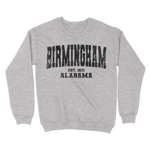 Sweat-shirt Birmingham, Alabama. Sweatshirt ras du cou unisexe vintage à Birmingham, AL. YC