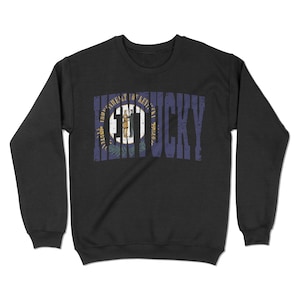Kentucky Flag Vintage Distressed Kentucky Sweatshirt. | Frankfort, Kentucky. YC
