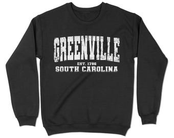 Greenville, South Carolina Sweatshirt. Greenville, SC Vintage Unisex Crewneck Sweatshirt. | YoreChart YC