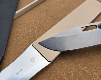 Asentador de viaje para cuchillos - Asentador de cuero portátil de doble cara - Piel de vaca