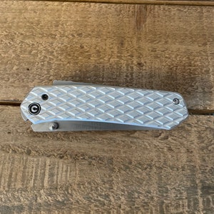 Frag/Diamond Knife Scales Compatible with Civivi Vision FG - Machined Aluminum - BeadBlast Finish