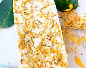 Sunflower Petal, Calendula, Lemon, Honey Beeswax Soap Bar