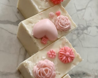 Valentine’s Day Shea butter Lavender Scented Himalayan Salt Soap Bars or Gift Box