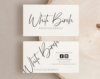 Business Cards, Business Card Template, Business Card Design, Minimal Business Card, Black and White Business Card, Minimal Card Template
