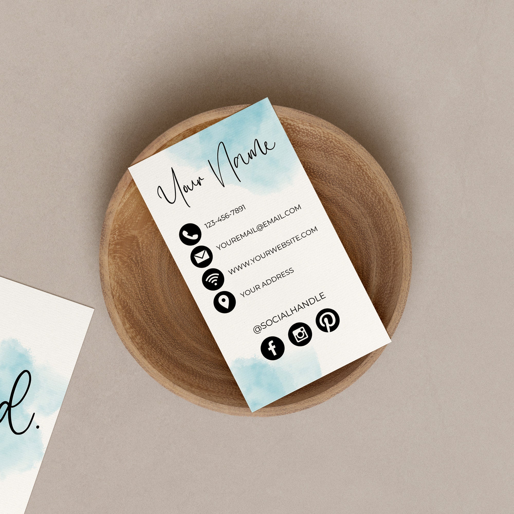 Editable Business Card Template Digital Business Card | Etsy