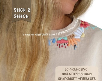 ROSITA 2 Embroidery Transfers: Stick and Stitch Patterns (Set of 18)