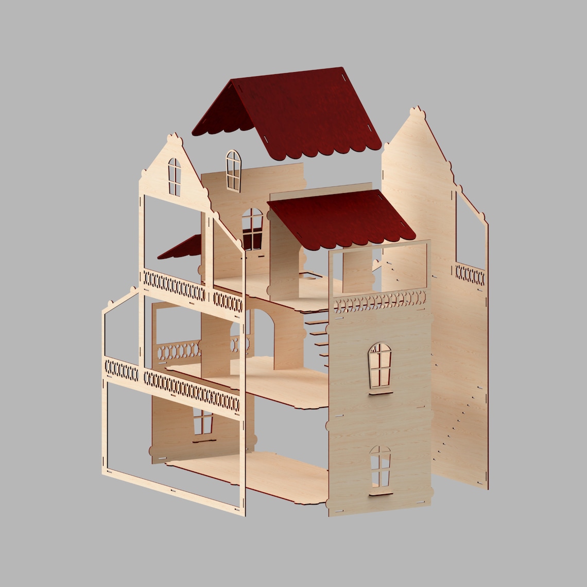 Doll House / laser cut files / Instant download Etsy