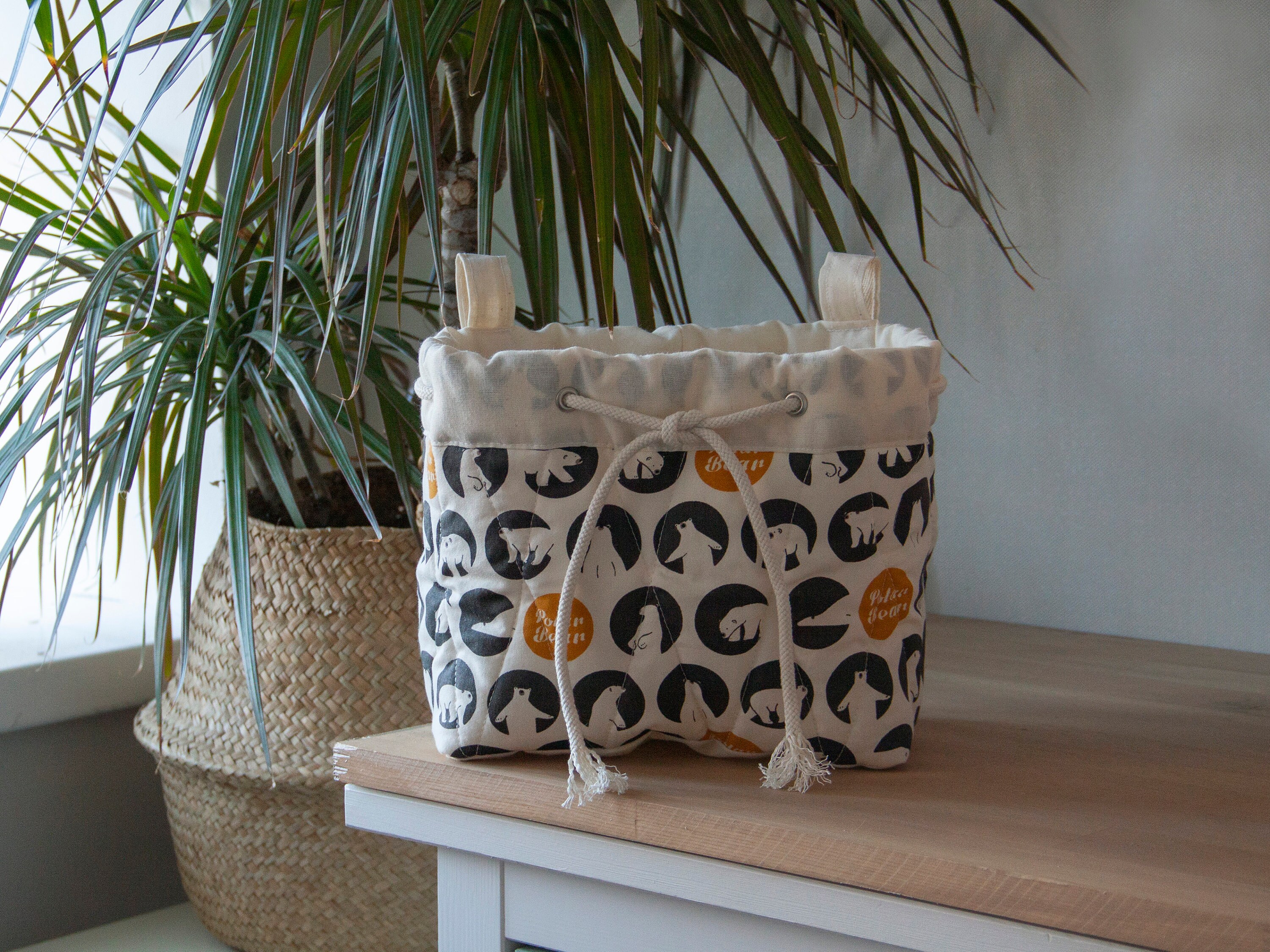 Hanging storage basket Basket storage Crib basket Baby crib Etsy