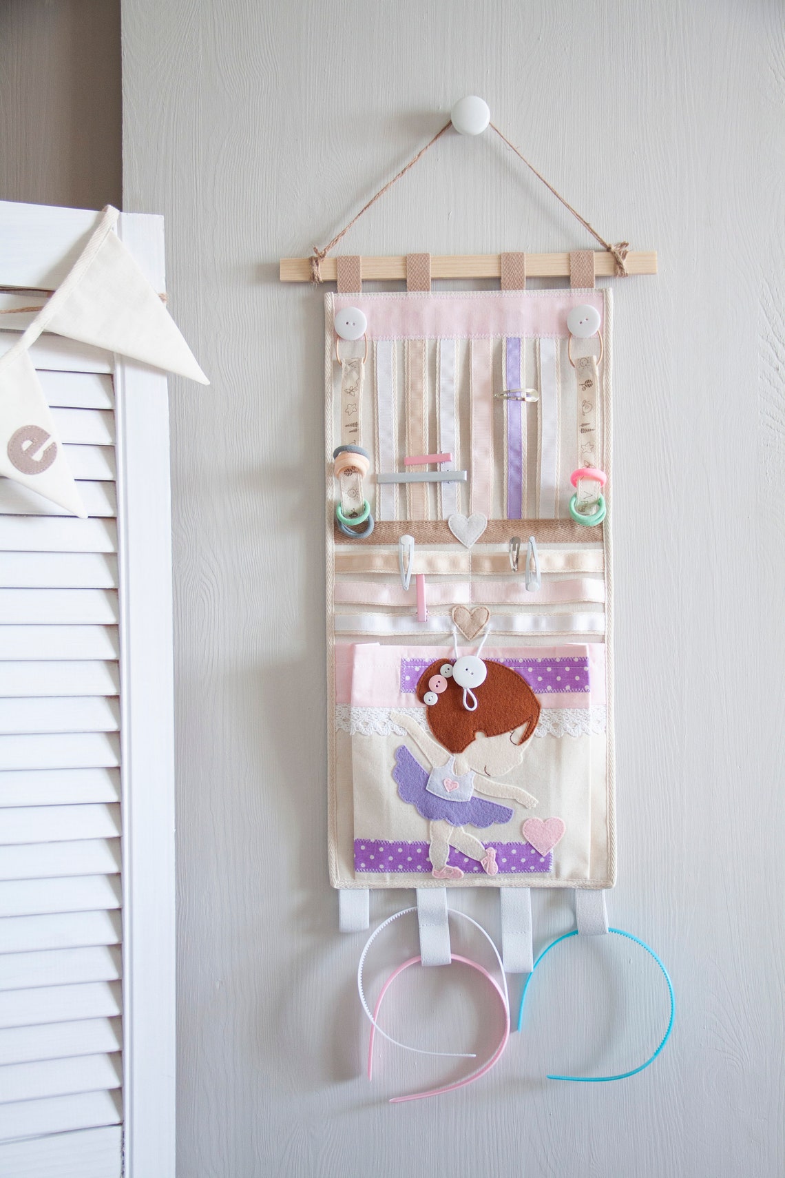 Hair clip organizer Hair accessories box Hair clip storage Etsy