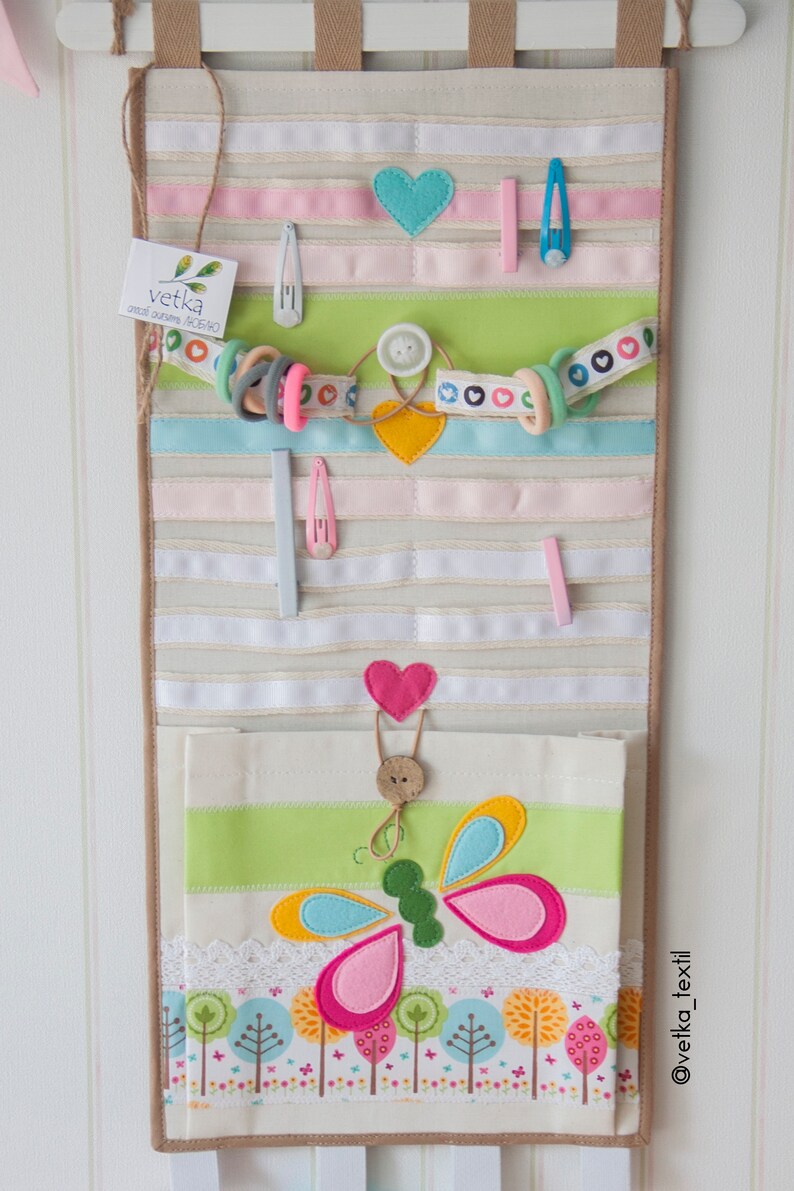 Hair Accessories Hanging Organizer Wall Hanging Decor Hairpin Etsy