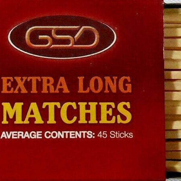 6 x Boxes Of GSD Extra Long Matches Ideal For BBQ, Fires, Candles