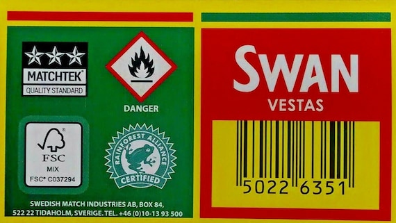 18 X Swan Vestas Matches Safety Matches - Etsy