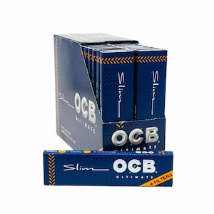 5 booklets Ocb ultimate slim Thinnest Rolling paper King Size + FILTER TIPS