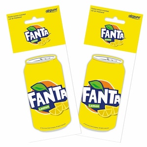 2 x Fanta Fizzy Drink Can Car Air Freshener Truskawka + 2 x Fanta Lemon