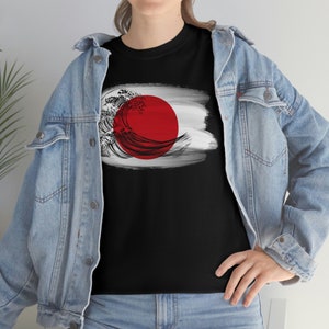 Japanese flag, big wave, Japaness Top Tee Best, Gift Men Women Unisex Retro Style, Unisex Retro Style T Shirt, Unixes t shirt