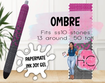 Ombré Rhinestone Pen Template