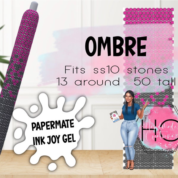 Ombré Rhinestone Pen Template