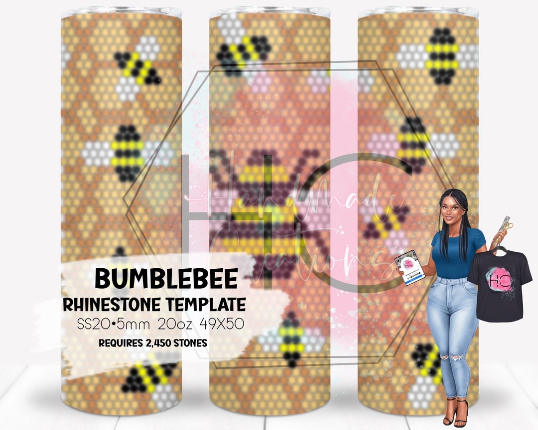 Bumblebee Rhinestone Tumbler Template - Etsy