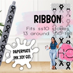Ribbons Rhinestone Pen Template