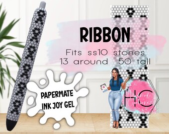 Ribbons Rhinestone Pen Template