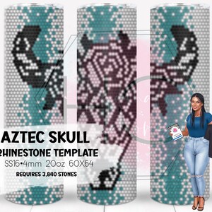 Aztec Skull Rhinestone Template - Etsy