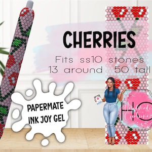 Cherries Rhinestone Pen Template