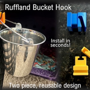 Bucket Hook Holder for dog crate fits Ruffland Kennel doors