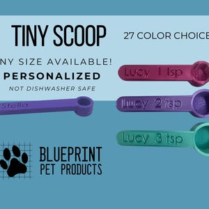 Personalized Custom TINY Measuring Cup Scoop, Supplements, Teaspoon, Tablespoon