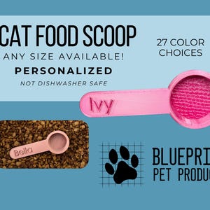 Personalized Custom Cat Food Measuring Cup Scoop