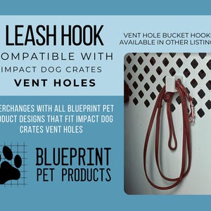 Leash Hook Holder for Vent Hole dog crate compatible with Impact Dog Crates
