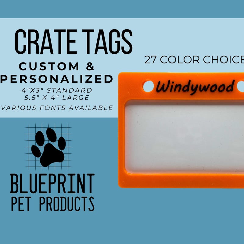 Reusable Dog Crate Tags - Etsy