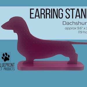 Dachshund Earring Stand, Earring Holder, Dachshund Gift, Doxie Lover